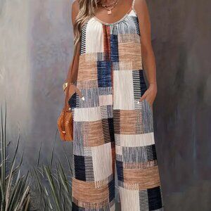 LAST CHANCE - Colorblock Geometric Print